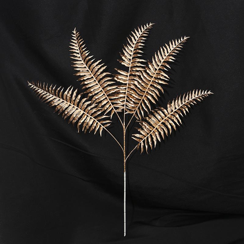 Artificial Flowers for Golden Leaves Grass PE DIY Indoor Outdoor Home Garden Party Room Bedroom Wedding Table Centerpiece Decor