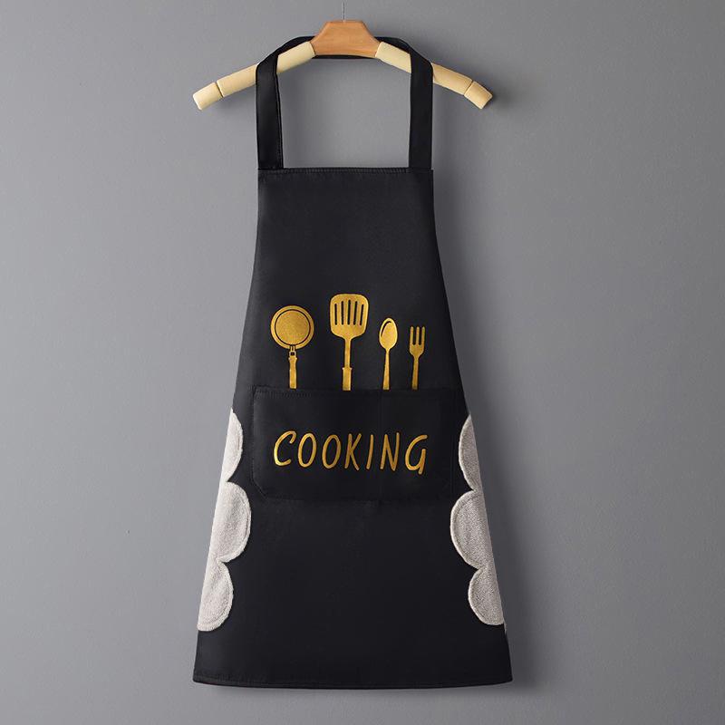 

Трендовый водонепроницаемый фартук 2025 для мужчин и женщин: Стильная, маслостойкая кухонная одежда Thick 21 Silk (Retail)