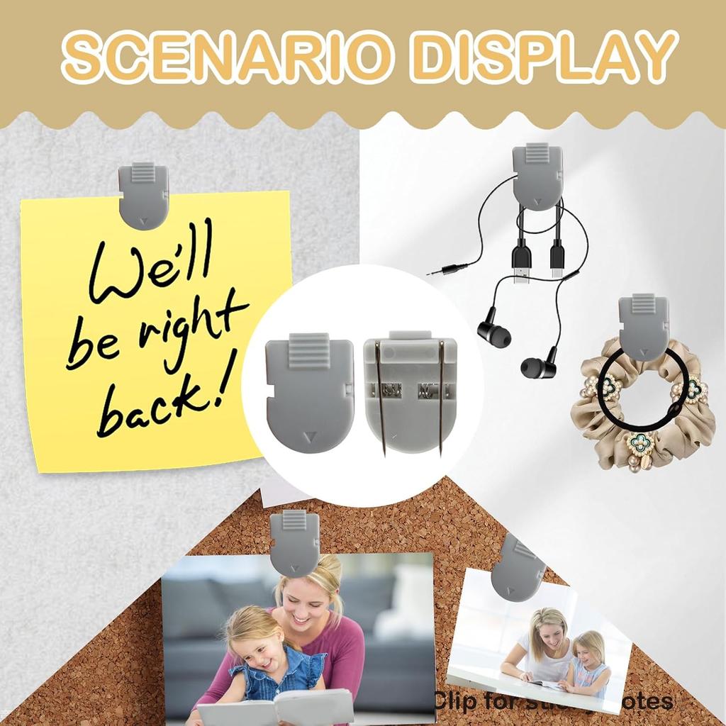 12 Pcs Cubicle Clips for Fabric Walls, Durable Plastic Cubicle Wall Clips and Cubicle Wall Hangers for Pictures, Sturdy Cubicle P for Office