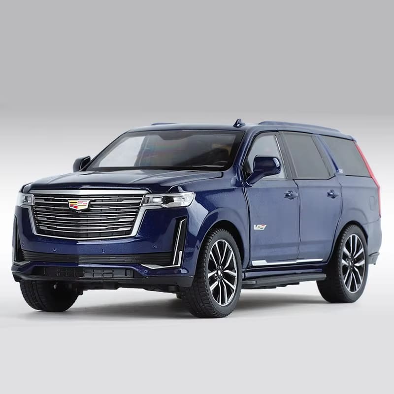 1/24 Full Scale Escalade SUV Alloy Car Model Die-cast Metal Off-road Vehicle Car Model Simulation Sound and Light Collection Children's Toy Gift