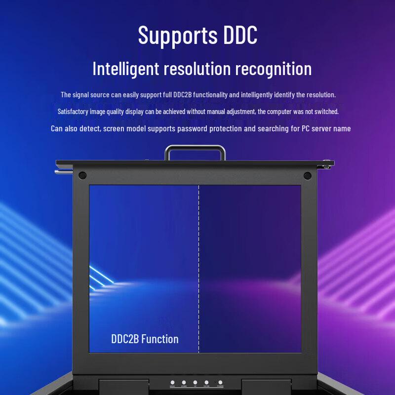 Shengwei 8-Port KVM Switch with 17-Inch LCD Monitor