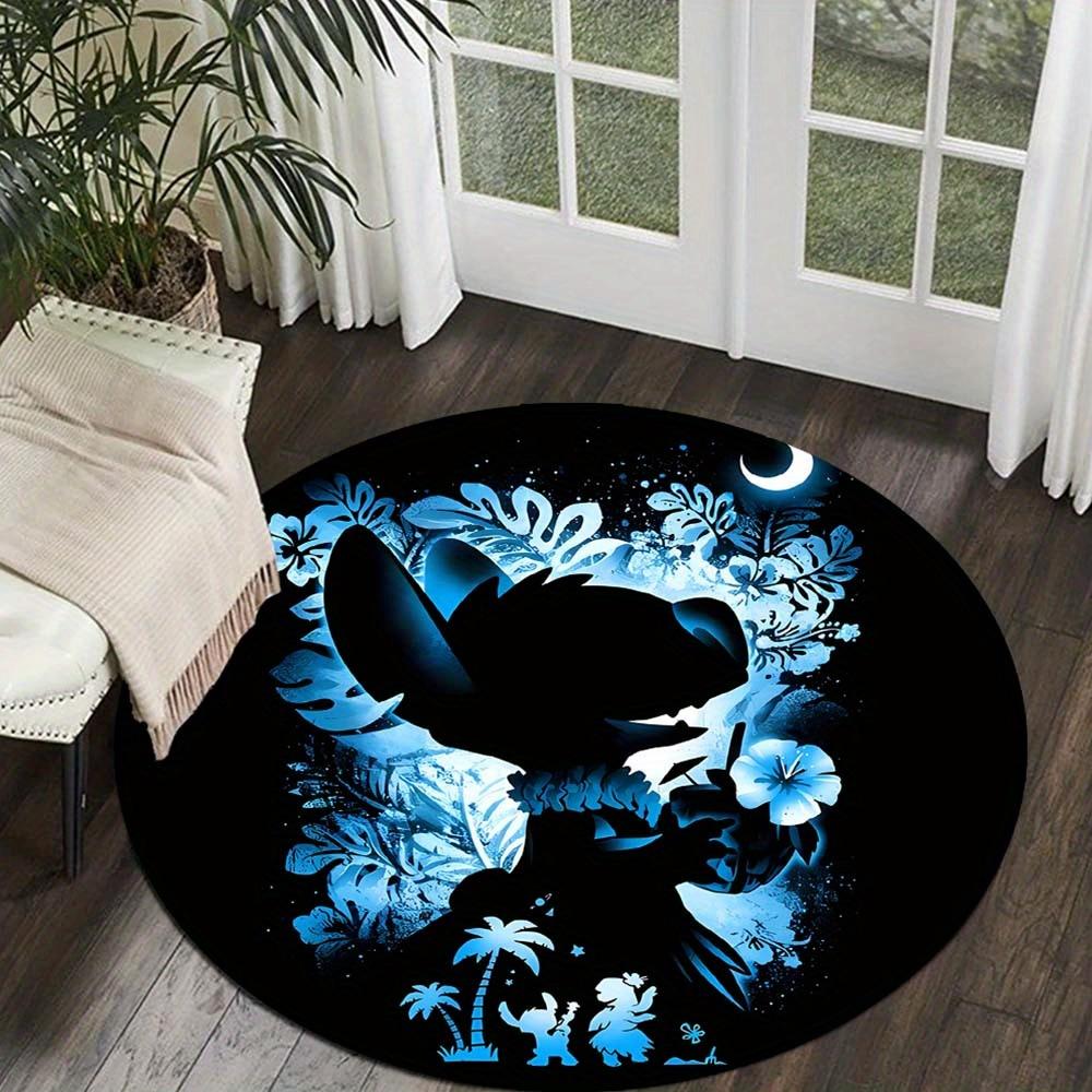 

1pc Stitch Round Area Rug , Playroom Bedroom Living Room Indoor Decor Rug , Perfect for Leisure Areas , Bedside , Cloakroom , and Outdoor Sp 80cm/31.5in