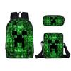 Minecraft Cartoon Game Character Printed Children Large Capacity Backpack