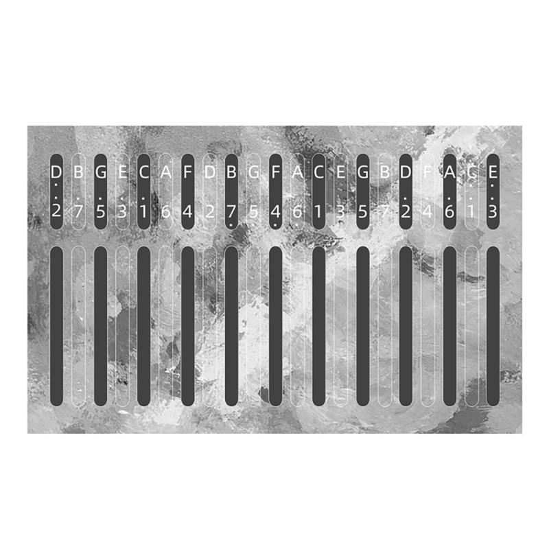 Kalimba Stickers, 21 Keys Thumb Piano Sticker Thumb Piano Decals Keyboard Instruments Accessories for Beginner Learner