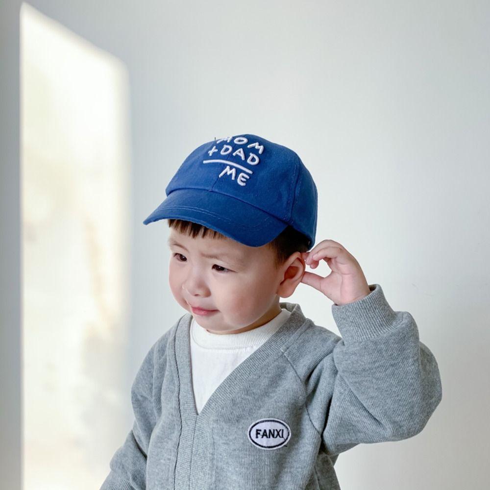 Cute Embroidery Baseball Caps Adjustable Sunscreen Hats Gifts Children's Cap  For Boys Girls