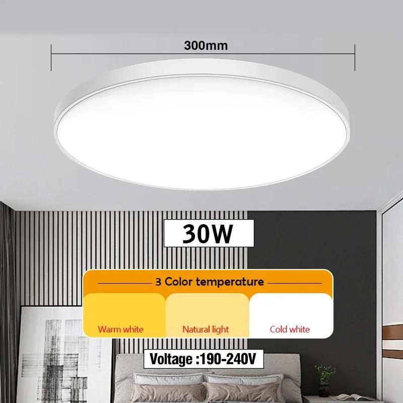 LED Ceiling Lights 220V Ultrathin Led Lamps 3-Color CCT Panel Light for Bedroom Kitchen Lighting Round Ceiling Lamp Living Room