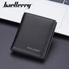 Wallet Men's Short European American Business Thin Two Fold Retro Vertical Soft