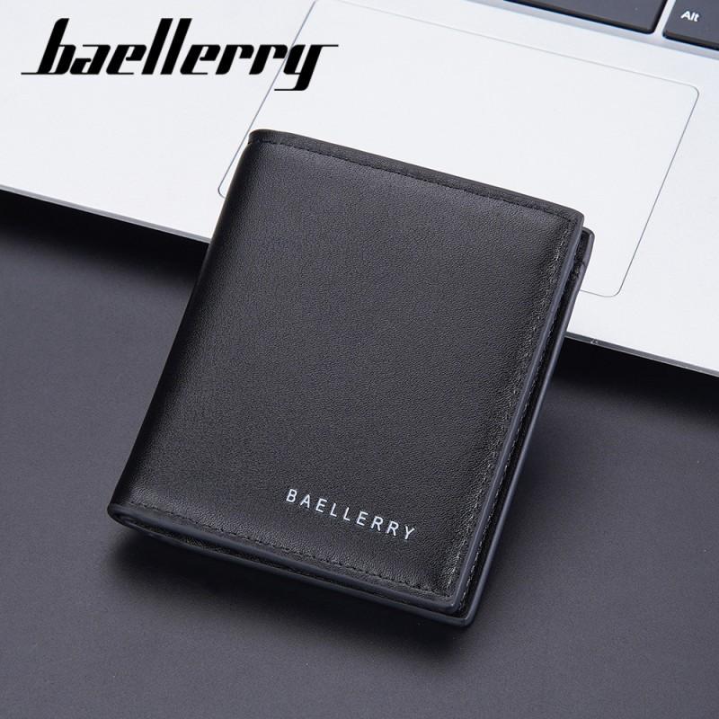 Wallet Men's Short European American Business Thin Two Fold Retro Vertical Soft