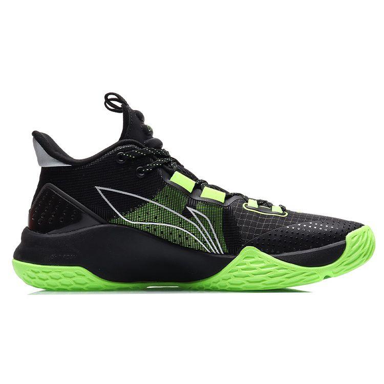 Li Ning Combat Low Durable Non-Slip Low-Top Basketball Shoes Men Sneakers Black Green ABPR027-1