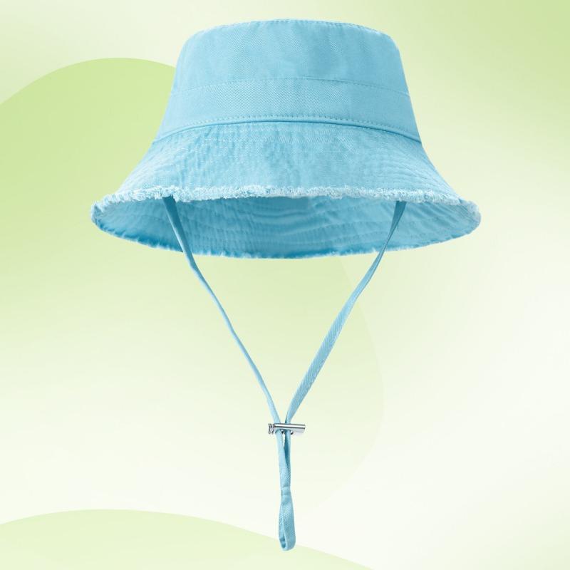 Raw Edge Red Bucket Hat Women's Summer Versatile Thin Big Brim Showing Small Face Outdoor Basin Hat Tide