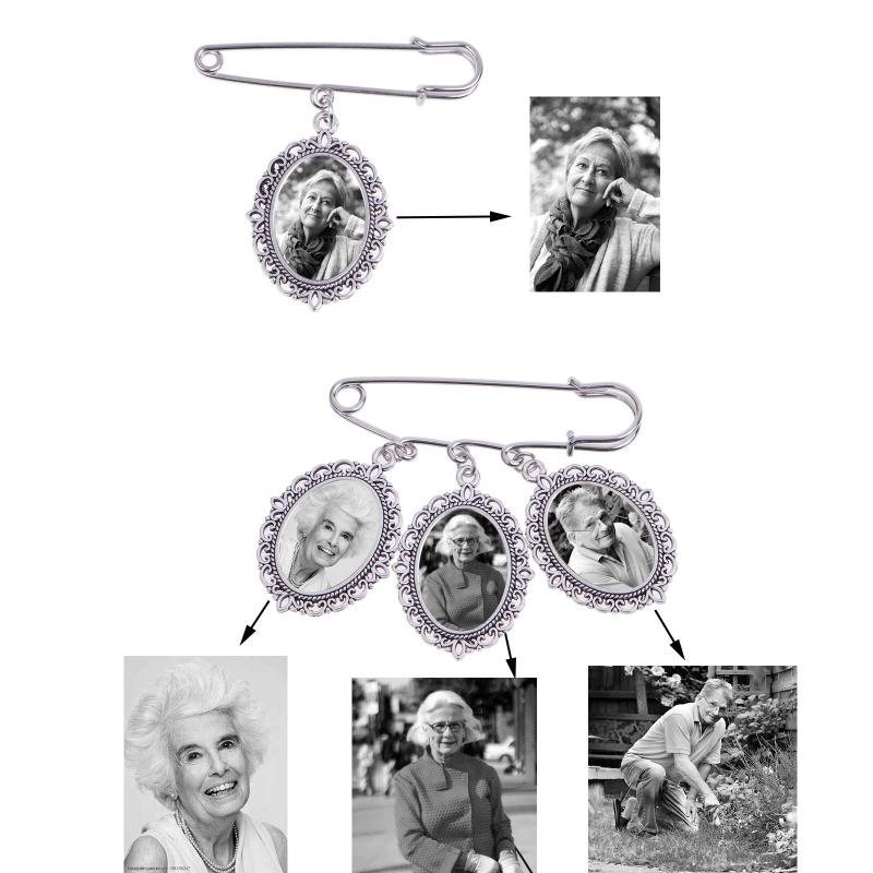 Wedding Bouquet Glamour Bridal Bouquet Photo Glamour Lace Oval Bridal Pendant Memorial Angel Photo Ornament Party Decor