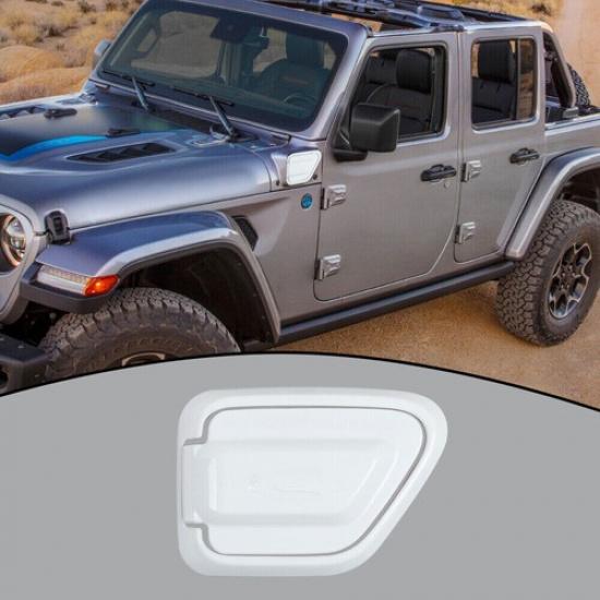 White Charging Cover Trim Frame Decor Bezels For Jeep Wrangler JL JT 4Xe +