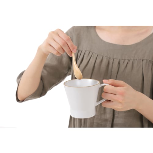 Kicoriya 5-Piece Set of Natural Wooden Cafe-Style Teaspoons, Japanese Quality, for Coffee and Dessert