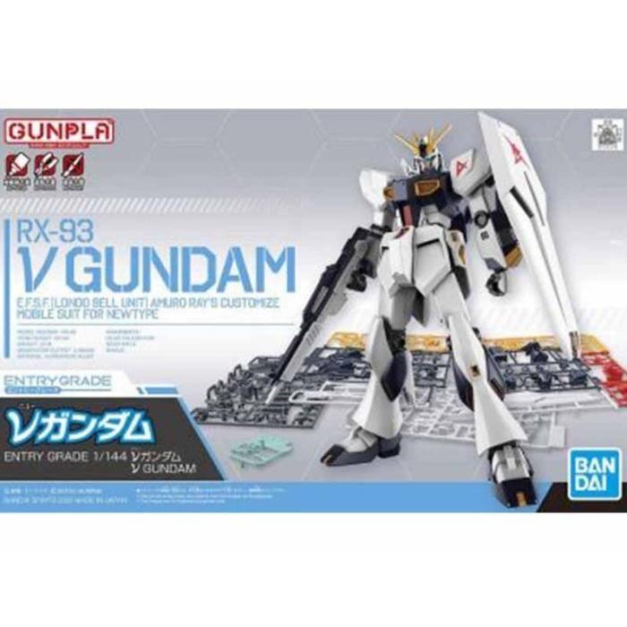 Bandai gundam - gunpla nu gundam - entry grade v gundam rx-93 kit de modelisme robot figurine jouet jeux de construction