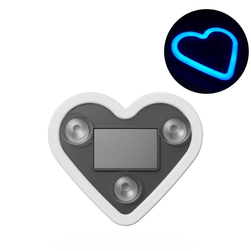1pc/2pcs Solar Heart Shaped Car Atmosphere Light Auto Window Decorative LED With Adjustable Colors And Suction Mount