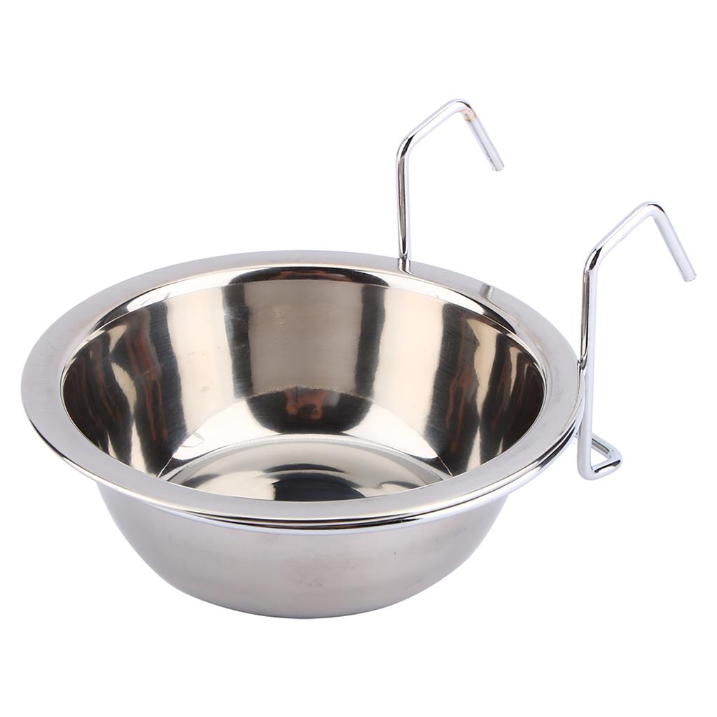Hook On Feeding Dog Bowl Pet Rabbit Bird Dog Puppy Food Water Cage Cup Clamp Holder (S)