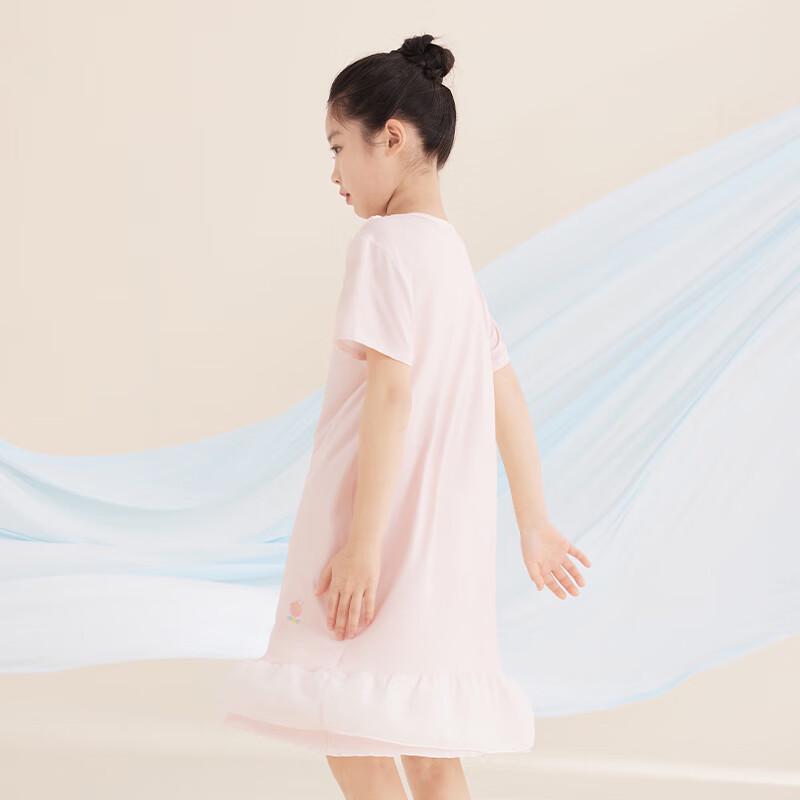 Hongdou Girls' Lightweight Short-Sleeve Princess Sleep Dress Q3016