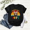 1972 Retro Cool CaT T-Shirt Großartig seit dem 53. Geburtstag Für Männer Klassisch Geboren in
