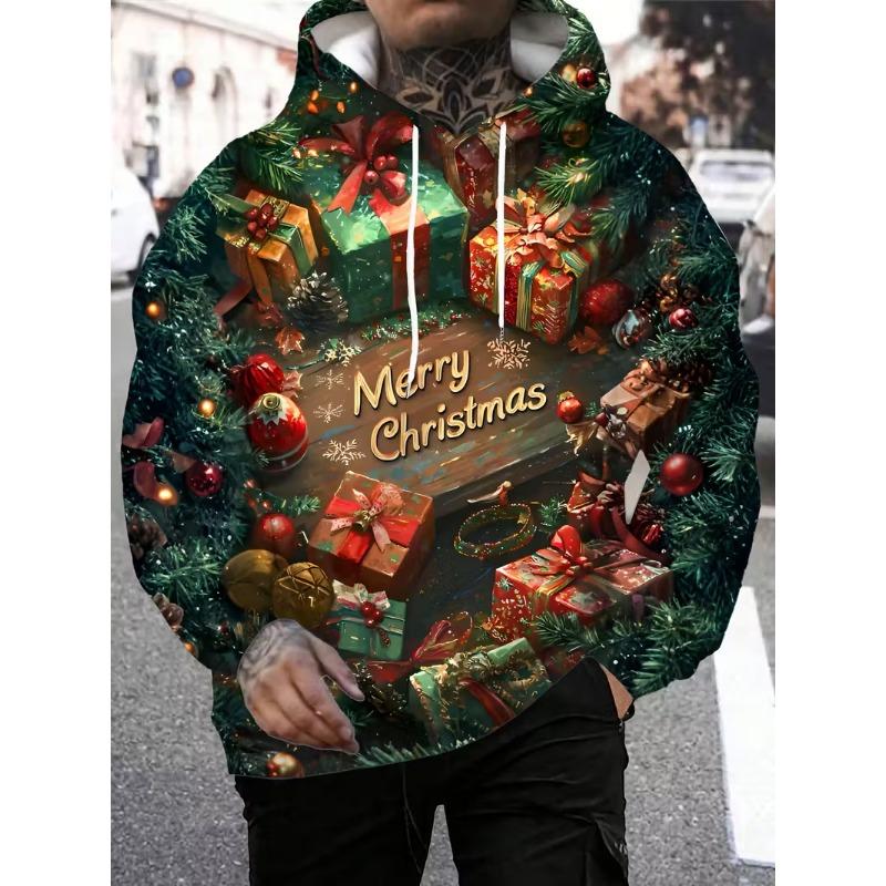 Santa Claus Men's Hoodie Fashion 3D Printed Hoodie Street Christmas Hoodies Funny Xmas Gifts Unisex Clohting Sweatshirts