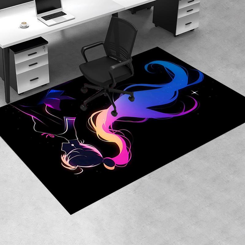 Colorful Gradient Chair Mat - Office Carpet, Oversized Rug for Home Decor, Sofa Mat, Desk Pad Gift for Any Room0129A