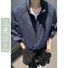 Mens American High Street Thin Breathable Upf50 Sunscreen Deconstructed Splicing Open Front Jacket