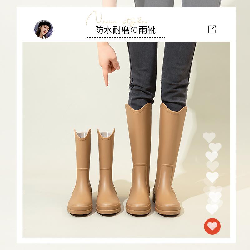 Augustine Tall Rain Boots Women's 2025 New Summer Fashion Long Rain Shoes Ins Thick-soled Rain Boots