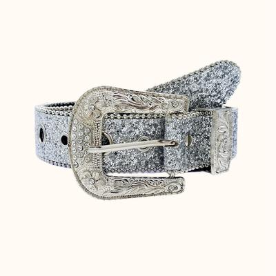 Ceinture à boucle sculptée Ceinture pour femme Boucle décorative Personnalité Boucle de ceinture strassée
