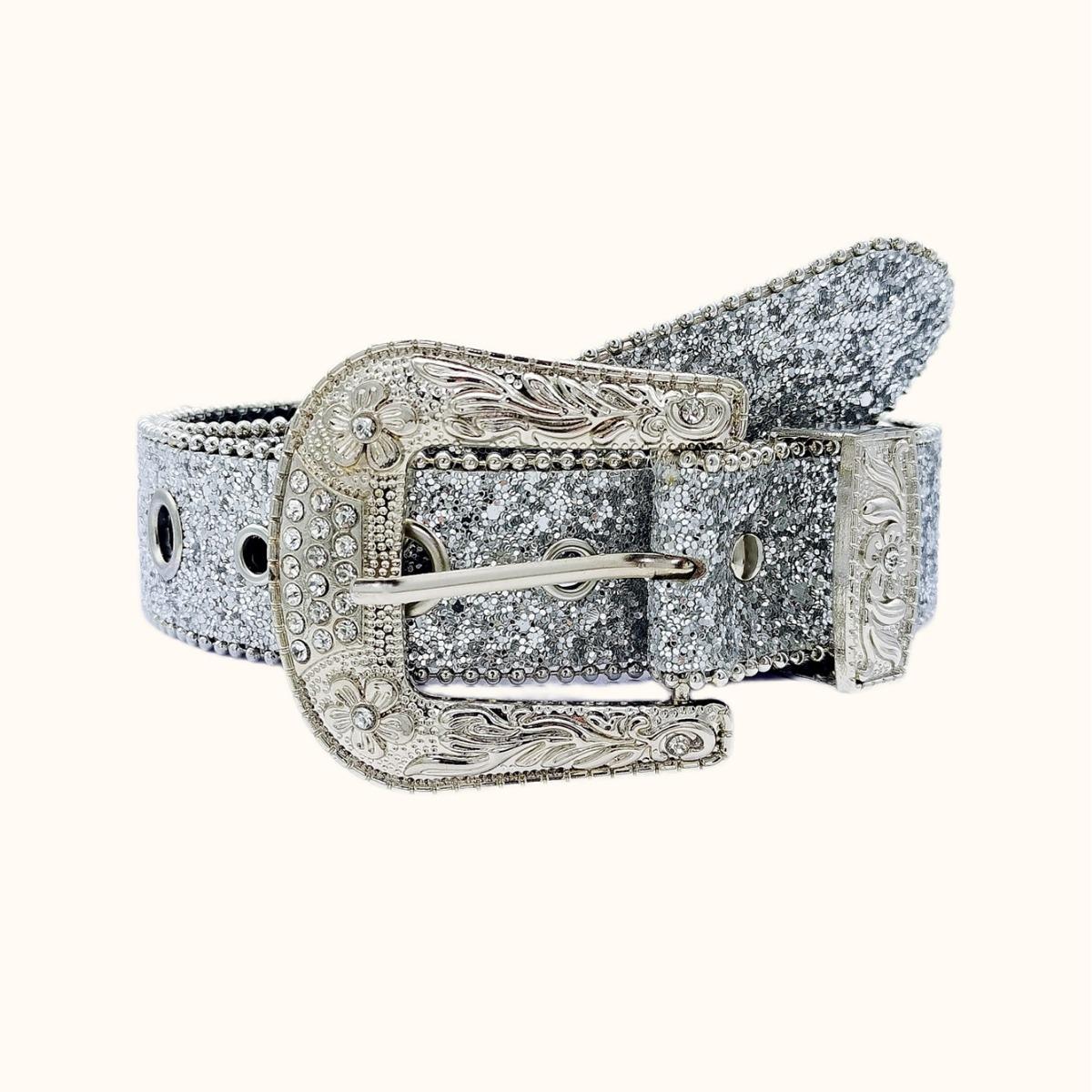 Carved Buckle Belt Women S Belt Decorative Personality Rhinestone Buckle Belt (M size) 105cm long