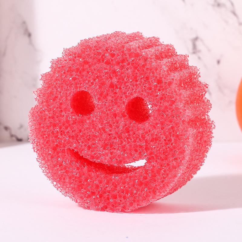 Douyin Smiley Magic Cleaning Sponge – Loofah-Style Honeycomb Kitchen Dish Sponge