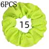 6pcs/lot Candy Color Scrunchies Elastic Hair Band Women Girls Ponytail Holder Rubber Accessories Waffle fabric