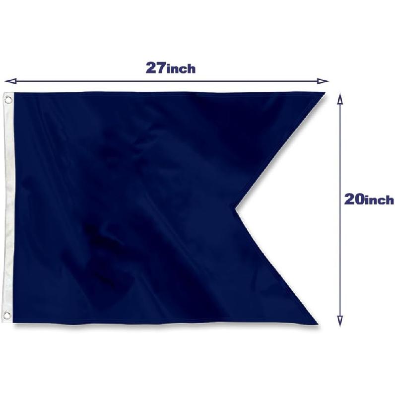 Fyon guidon flag Guidons Personalize Flags Double sided 3ply 20x27inch Banner No Customization (Blue 2 Grommets)