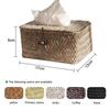Retro Rattan Woven Tissue and Remote Holder