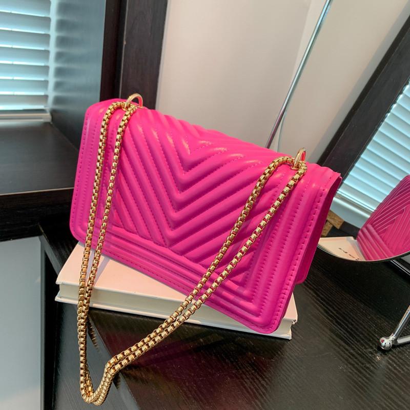 Fashionable Quilted Texture Pu Shoulder Bag For Women 2023 Summer Trendy