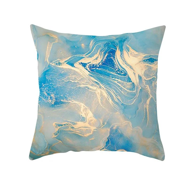 New Nordic Marble Gold Lines Print Cushion Cover Modern Abstrct Watercolor Art Decorative Pillow Cover Sofa Chair Throw Pillows