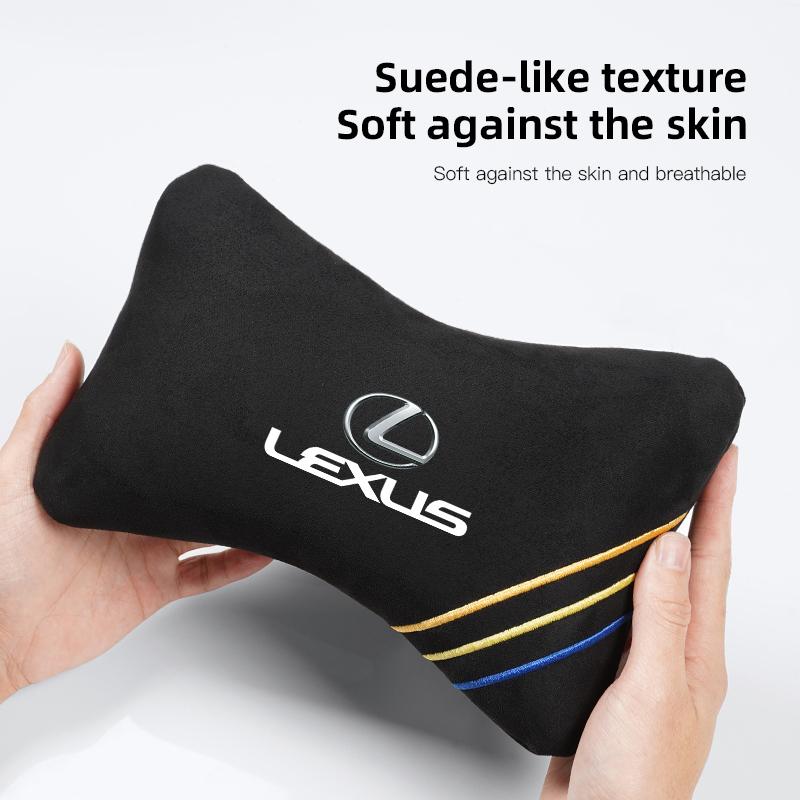 Sleutelhanger Suede Autostoel Hoofdsteun Lendenkussen Voor Lexus Fsport RX330 IS250 Ct200h ES300h RX350 IS300h Auto Interieur Hoofdsteun