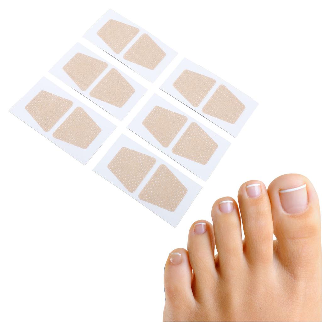 60pcs Nail Repairing Patches Reduce Discoloration Painless Nail Repair Treating Patches for Manicure