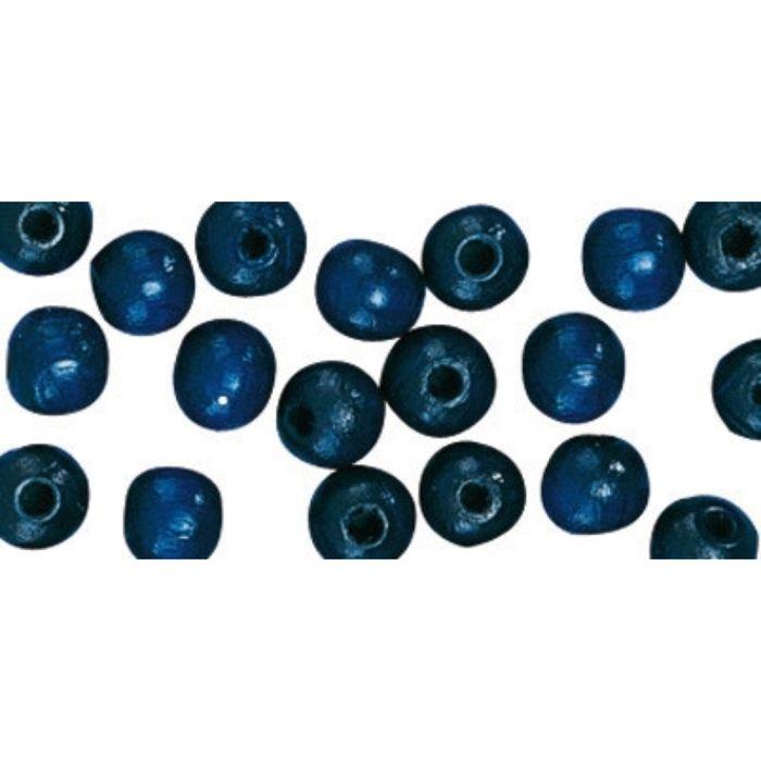 FSC 100% Wooden Beads, Polished, 12mm 32 Pieces , Dark Blue