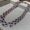 Fashion Personality Trendy Flash Full Diamond Tassel Necklace Bracelet Set Women'S Fashion Versatile