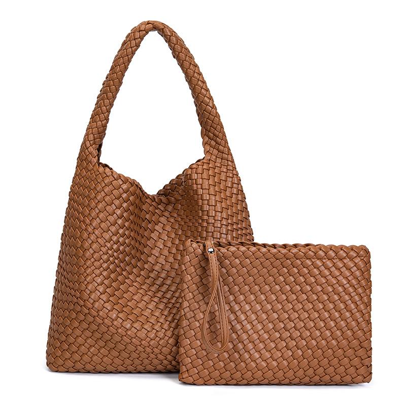 

Large Capacity Handbag Women S Fashion Trend Underarm Shoulder Hand-Woven Women S Bag Soft Texture 35cm*14cm*33cm*