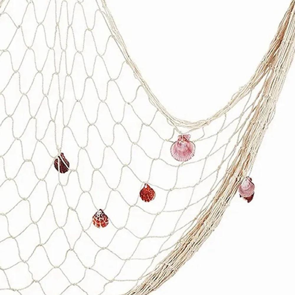 Beige Color Decorative Fishing Net Wall Hanging Display Net Home Photography Props