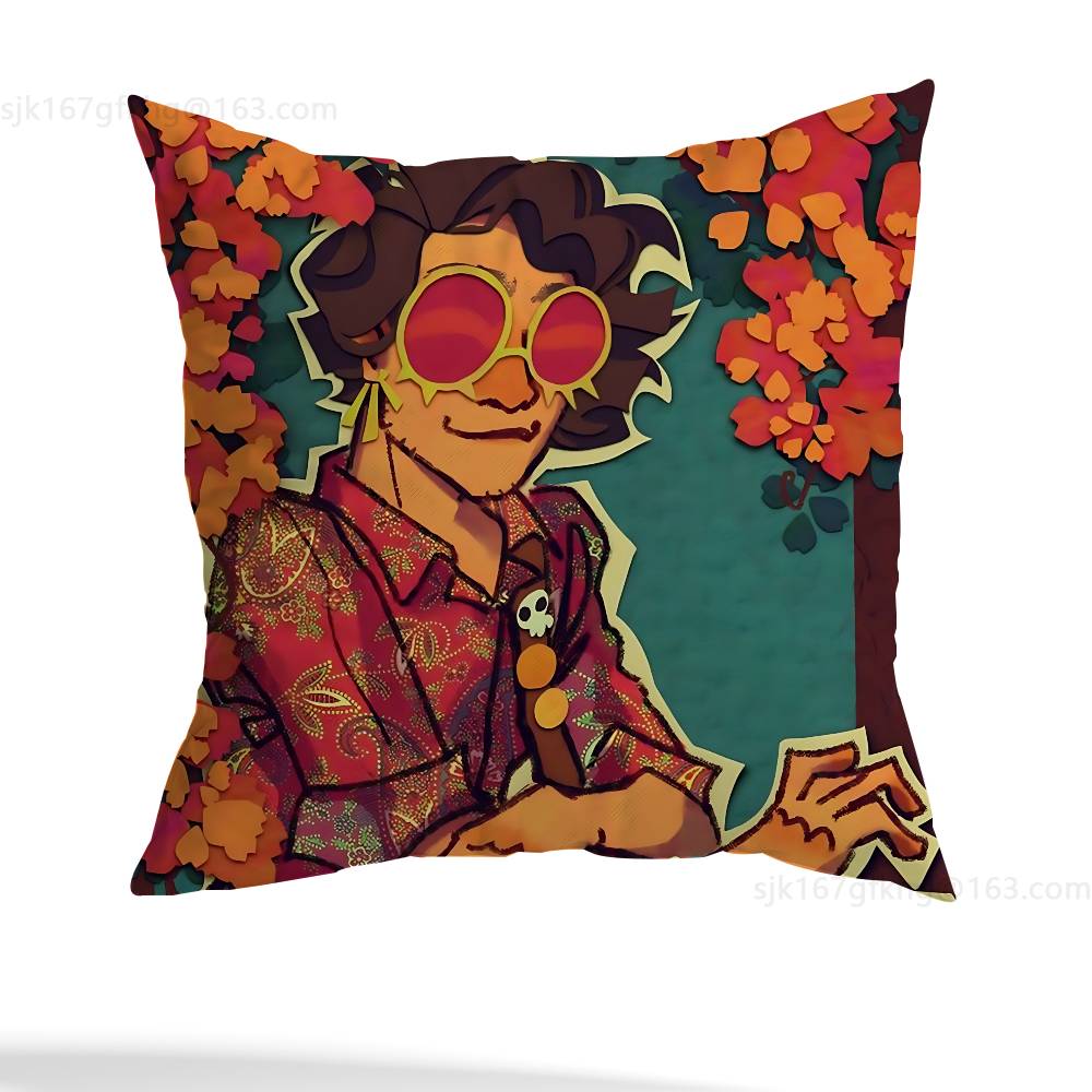 W-Will Wood  Pillow Case Sofa Living Room Bedroom Headboard Backrest Cushion Square Cushion Nap Time