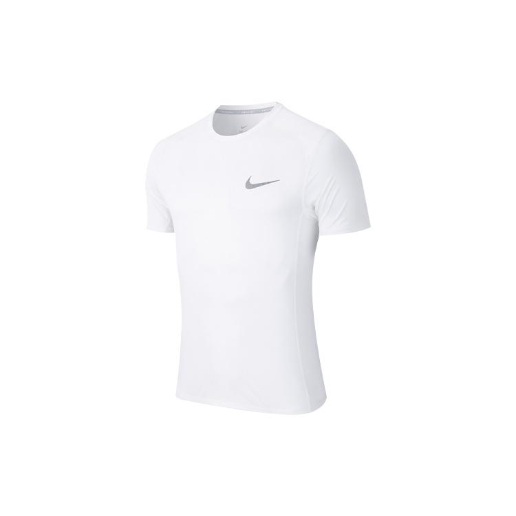 Nike Miler Running Tops Quick Dry Short Sleeve White Men s AT3952-100 M