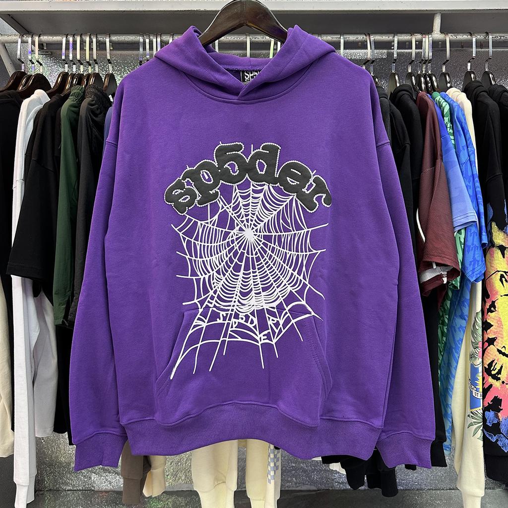 Sp5der European and American hip hop singers with the same printed letters 555555 men and women couples sweater hoodie trend