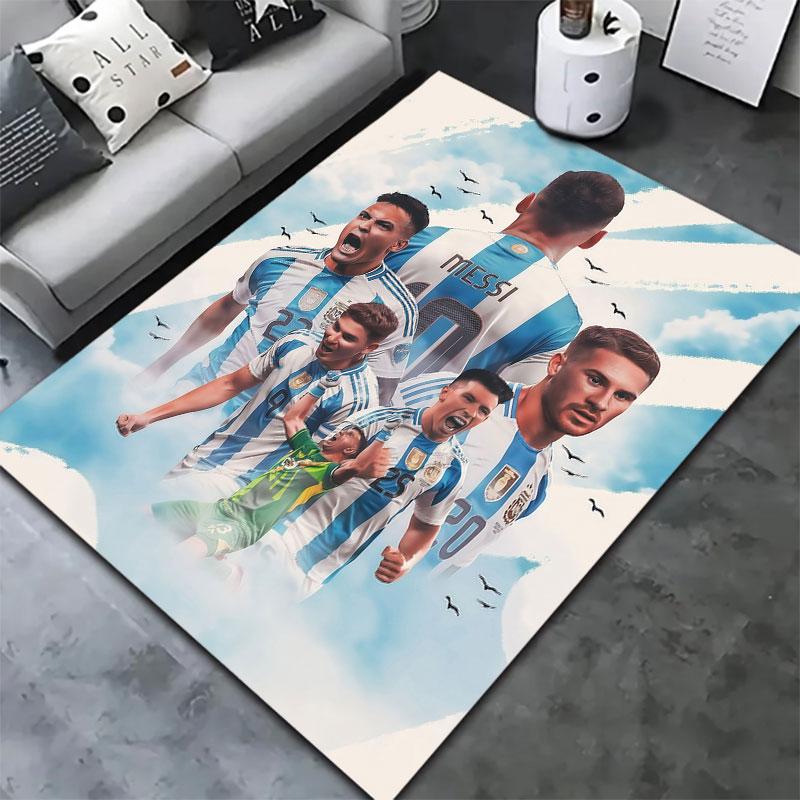 Argentina National Football Team Carpet Rug for Living Room Bedroom Home Sofa Decoration,Kids play Non-slip Floor Mat