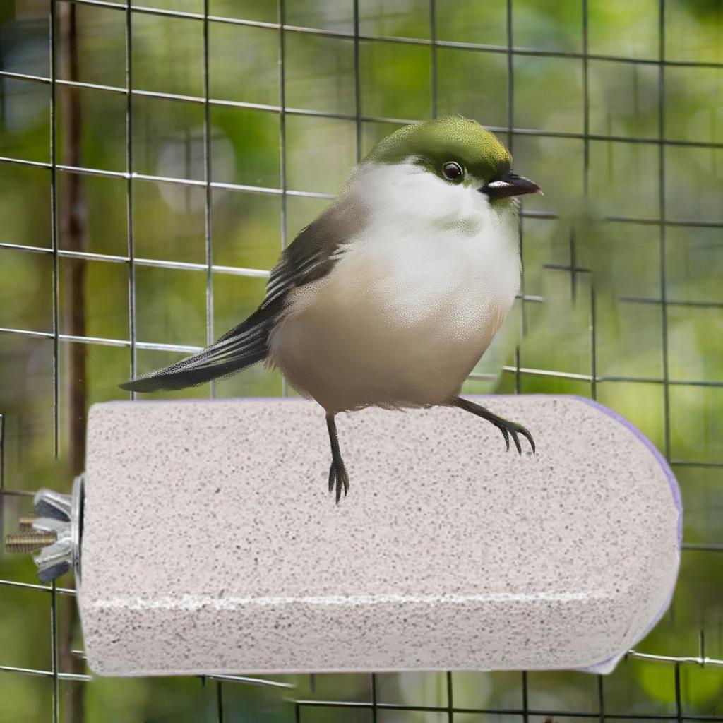 Vogelstange Trimmer Schnabel Schleifstein Papageienständer für Nagelschnitte Kanarienvögel Kleine Mittelgroße Vögel