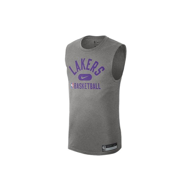 New Nike T Shirt Lakers Team Men's Gray DM3228-063