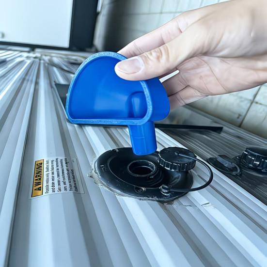 RV Water Inlet Funnel 3.54-in Wide Mouth Bucket Design for Easy Water Filling