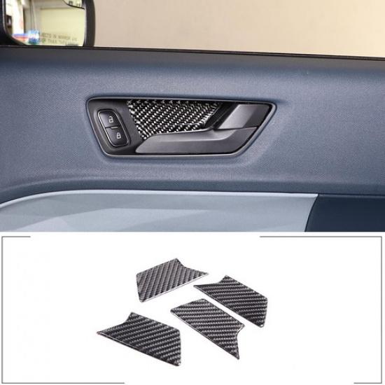 Carbon Fiber Inner Door Handle Bowl Decor Cover Trim For Ford Maverick 22-23