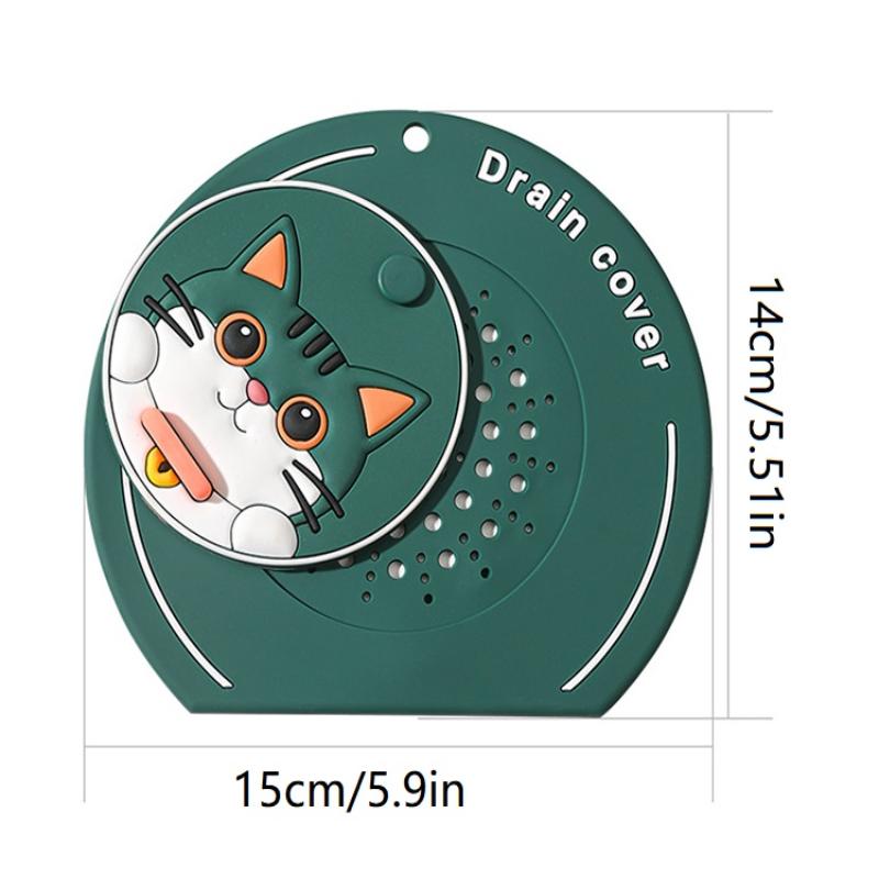 Floor Drain Cover Reusable Drain Stopper Sewer Pipe Cover Anti-Odor Bathtub Shower Drain Plug Universal