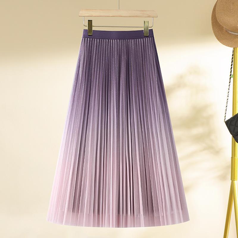 2024 Khaki High-Waisted Midi Skirt: Women's Autumn/Winter A-Line Slimming Hip-Hugging Style